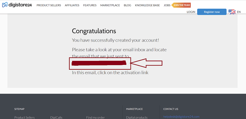 digistore24 account opening message