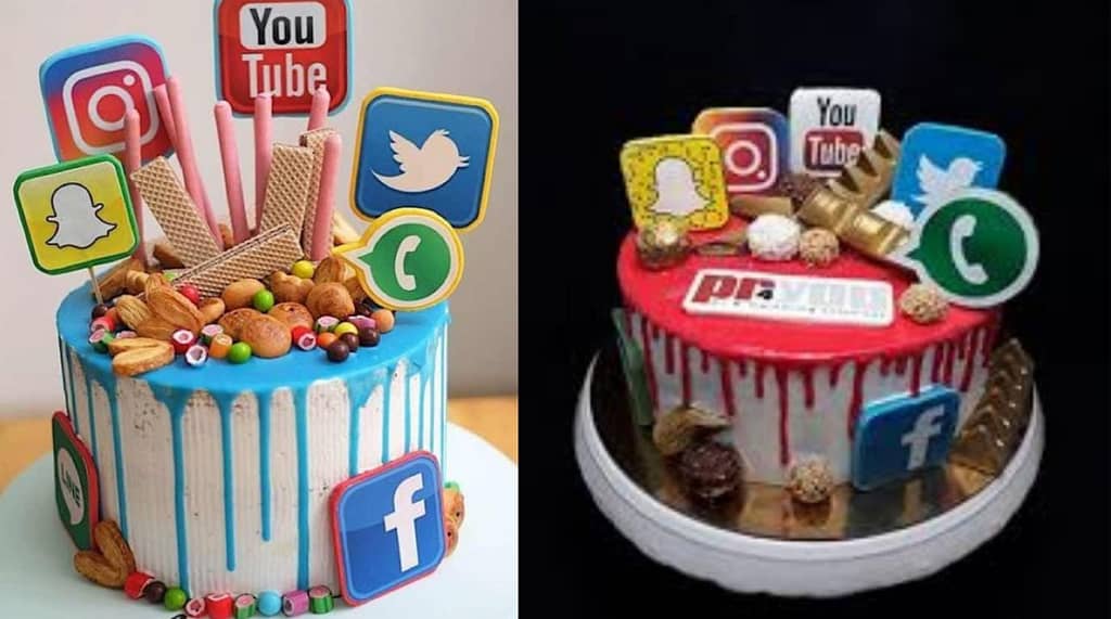 social media cake