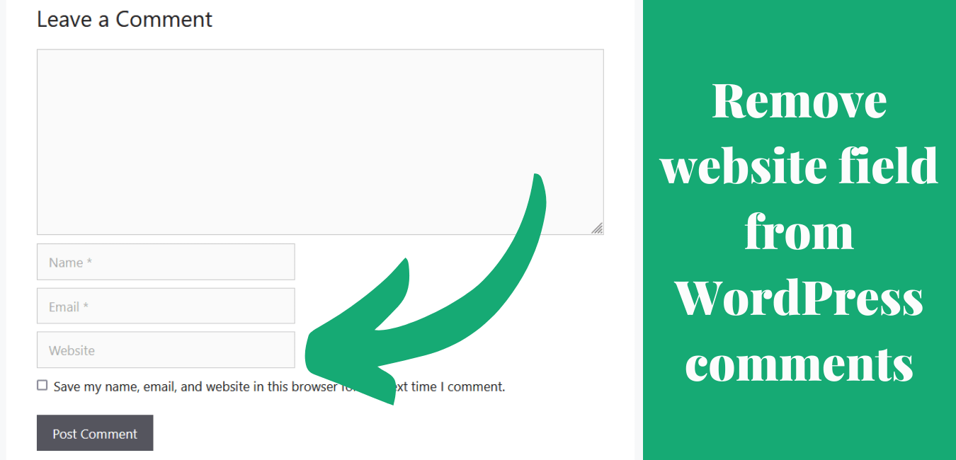 how to remove website field from wordpress comments