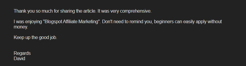 email feeback